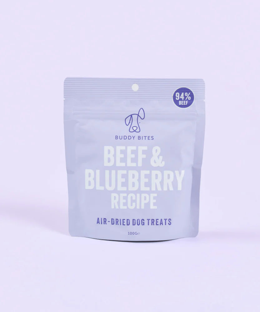 Buddy Bites 天然風乾藍莓牛肉狗狗零食 100克