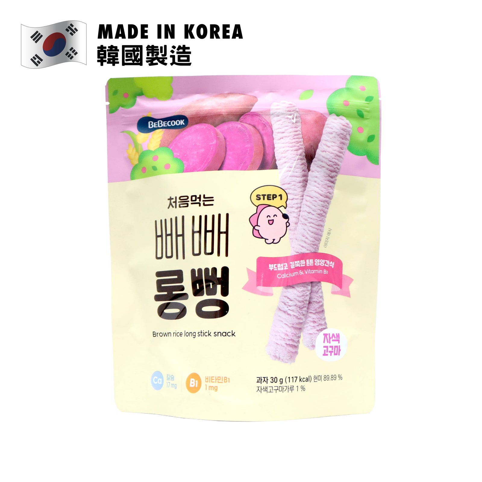 Bebecook Brown Rice Stick Sweet Potato Flavour 30g