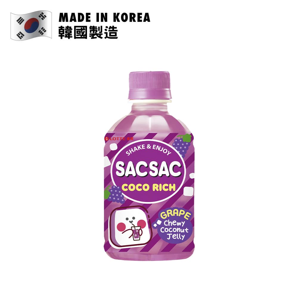 Lotte Sac Sac Coco Rich Grape 280ml