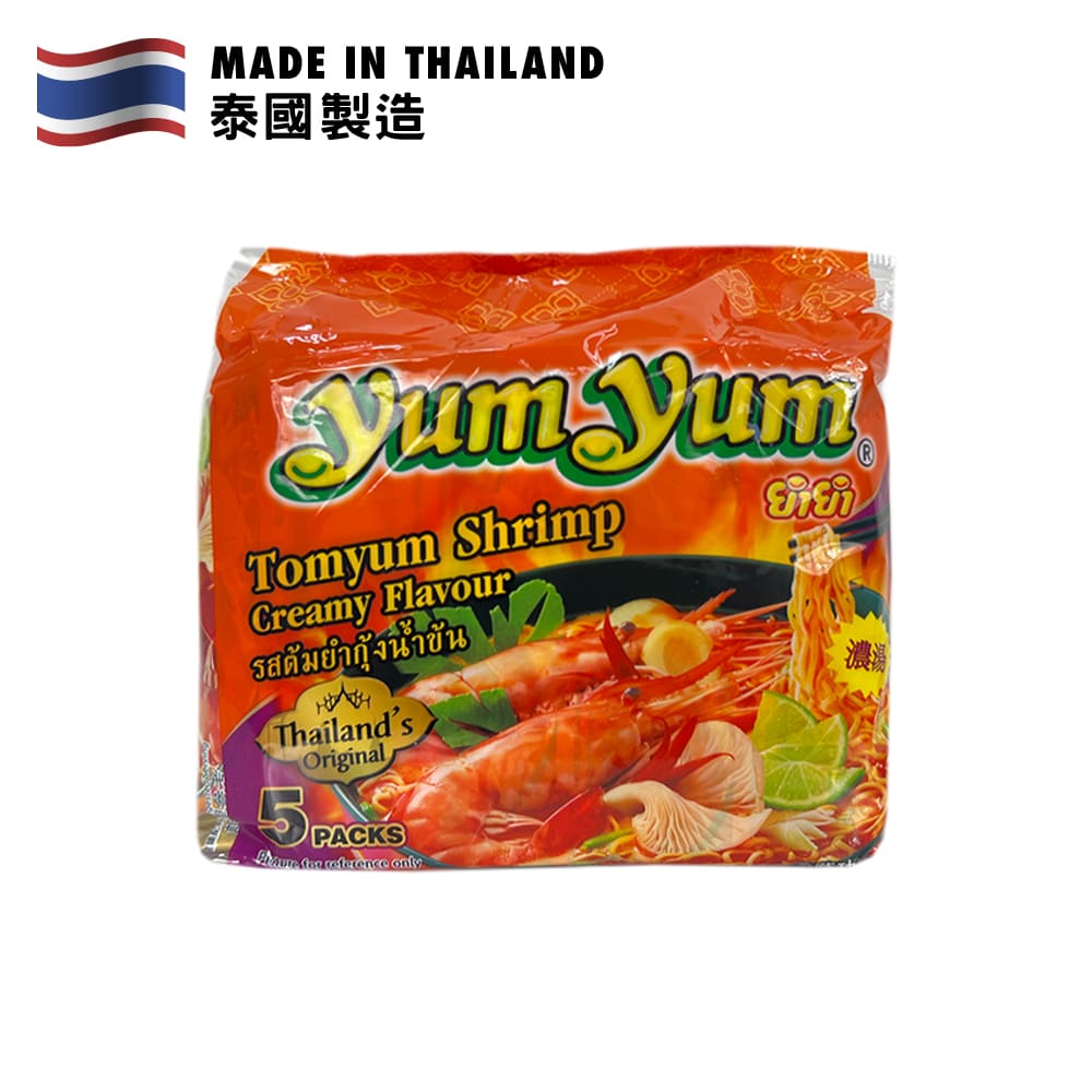 Yum Yum Tom Yum Shrimp Creamy Flavour Noodles 5 Packs X 70g