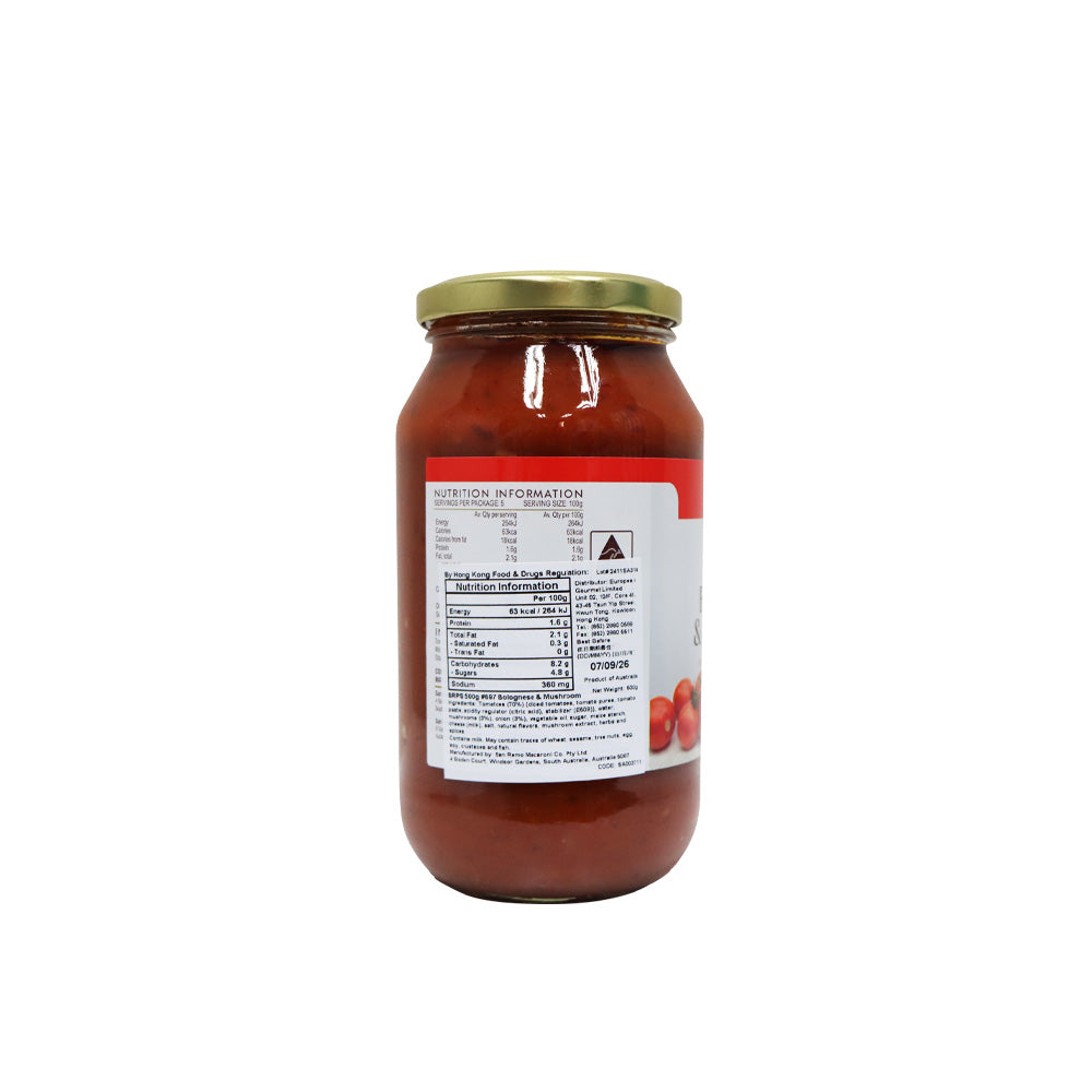 San Remo Bolognese and Mushroom Pasta Sauce 500g