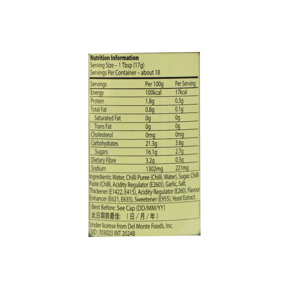 Del Monte Extra Hot Chili Sauce 300g