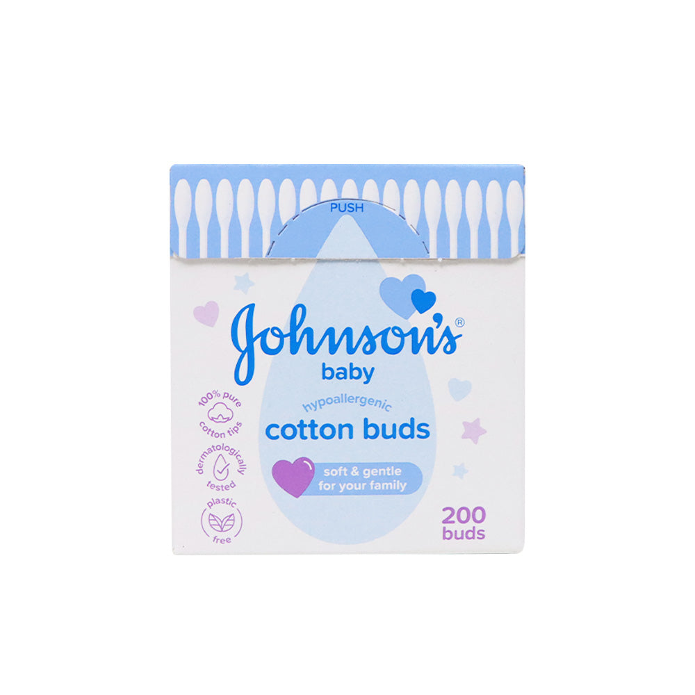Johnson's Baby 強生嬰兒 100%純棉棉花棒 200支 (無塑紙棒裝)