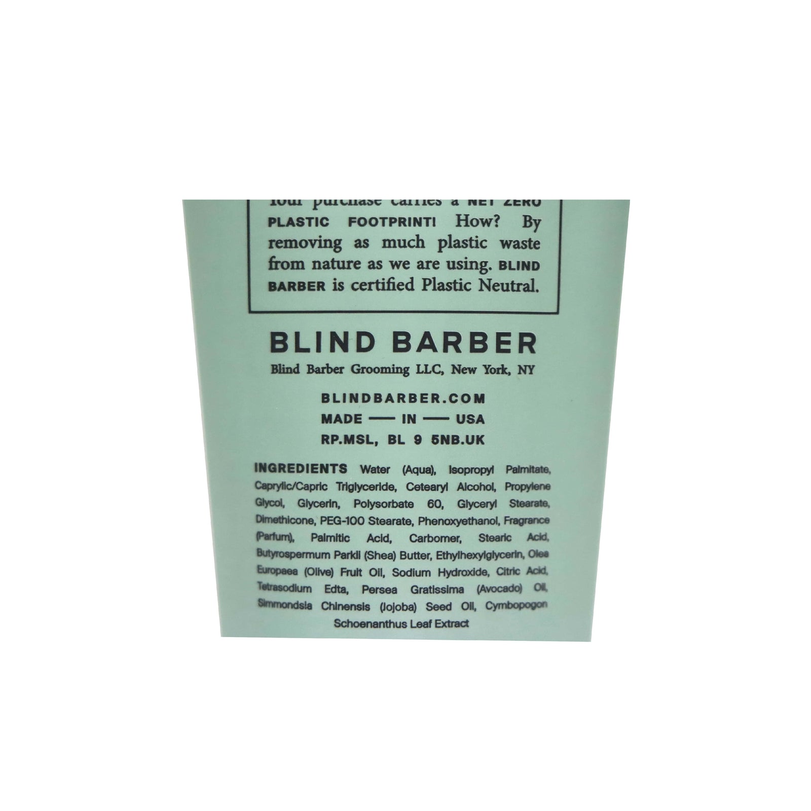 Blind Barber 檸檬草茶潤手霜 75毫升