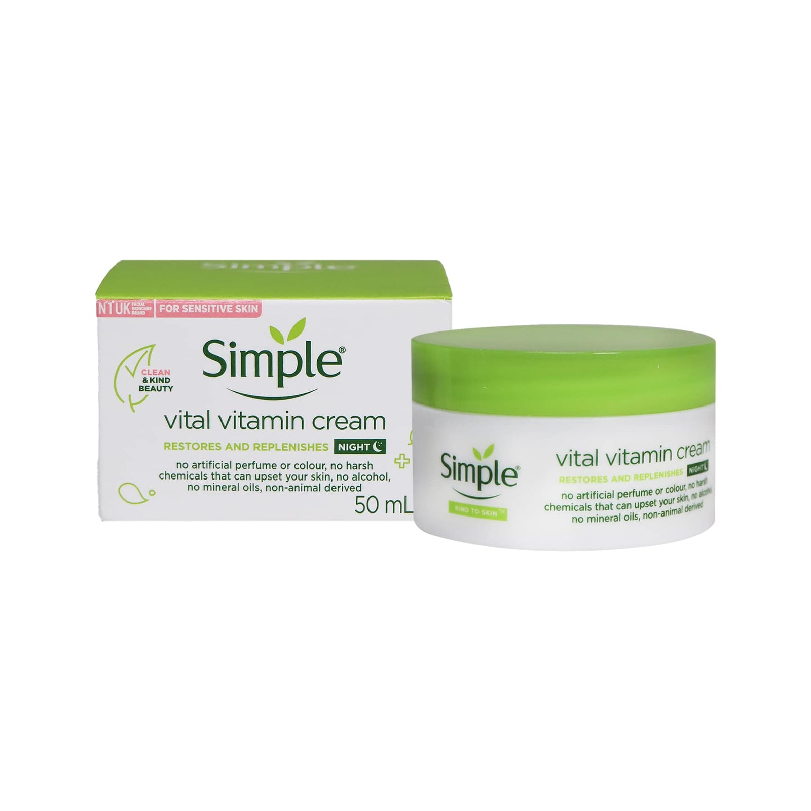 Simple 維他命修護晚霜 50毫升