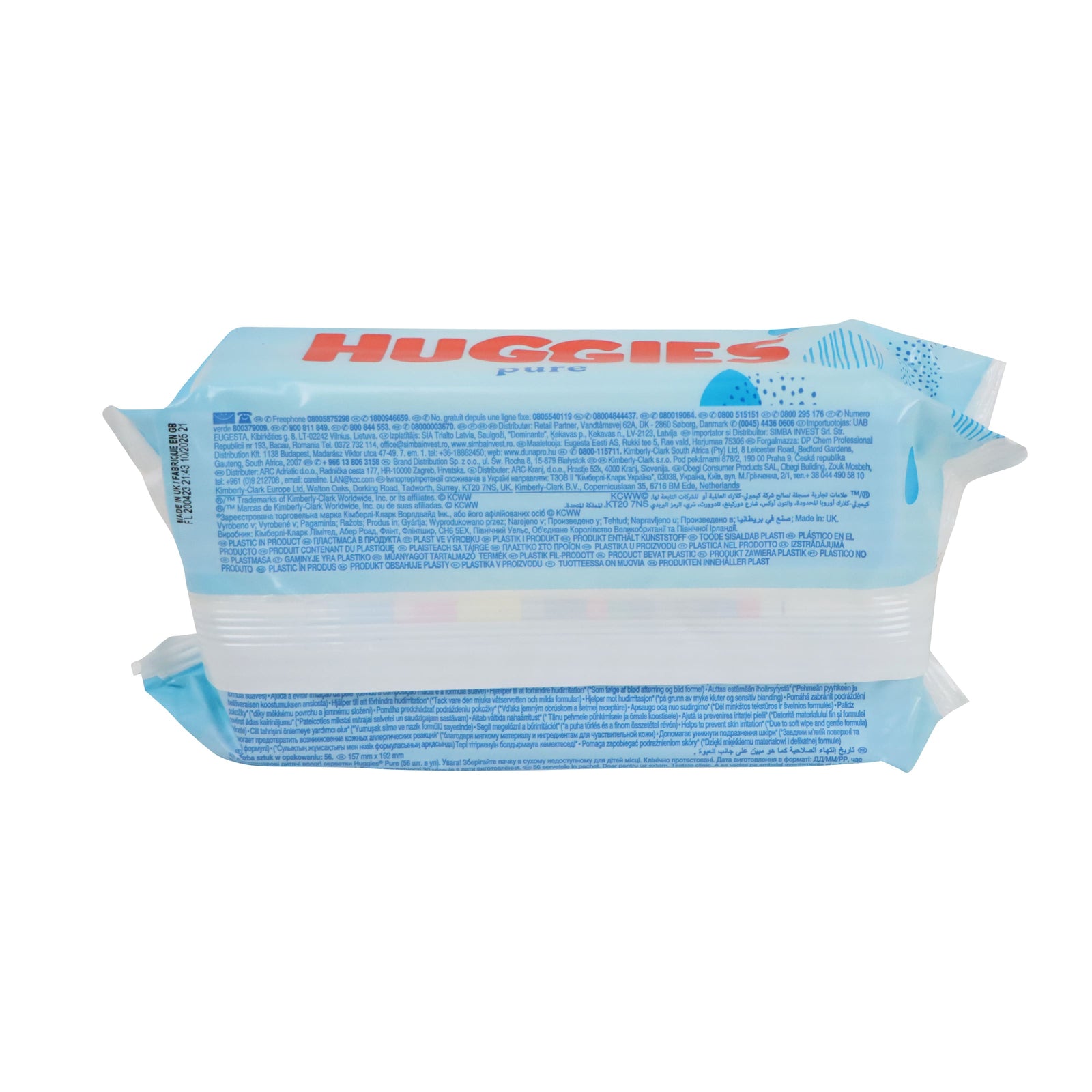 Huggies Pure Water Baby Wipes 56pcs