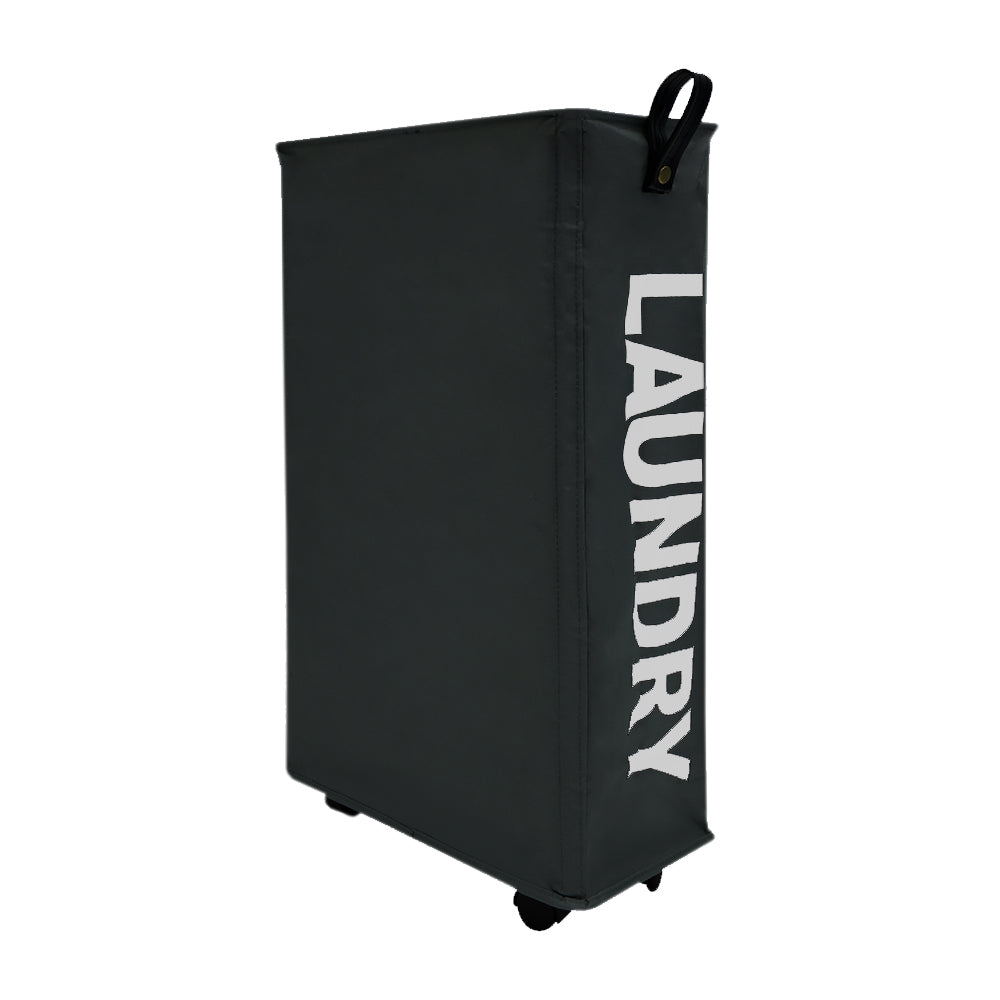 Laundry Hamper with Wheels (Black)