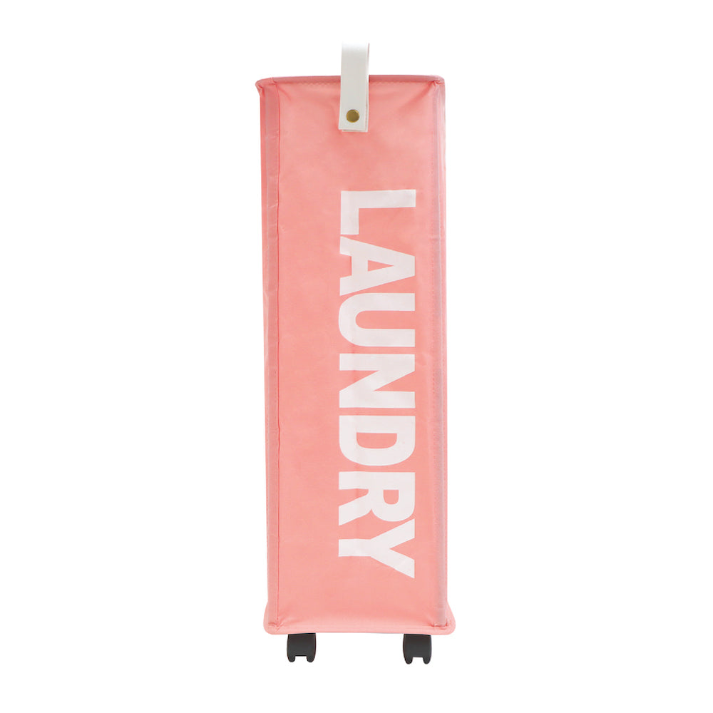 Laundry Hamper On Wheels (Pink)