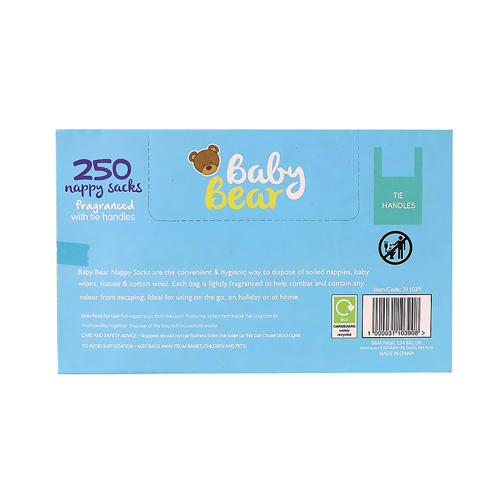 Baby Bear Fragranced Nappy Sacks 250pcs