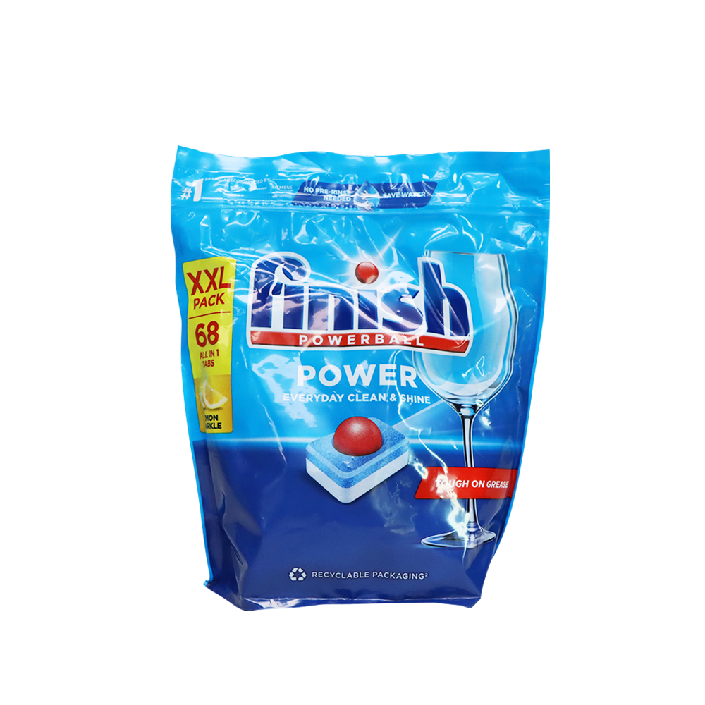 Finish 亮碟 全效深層潔淨碗碟清潔球 68粒 (洗碗碟機專用) (檸檬味)