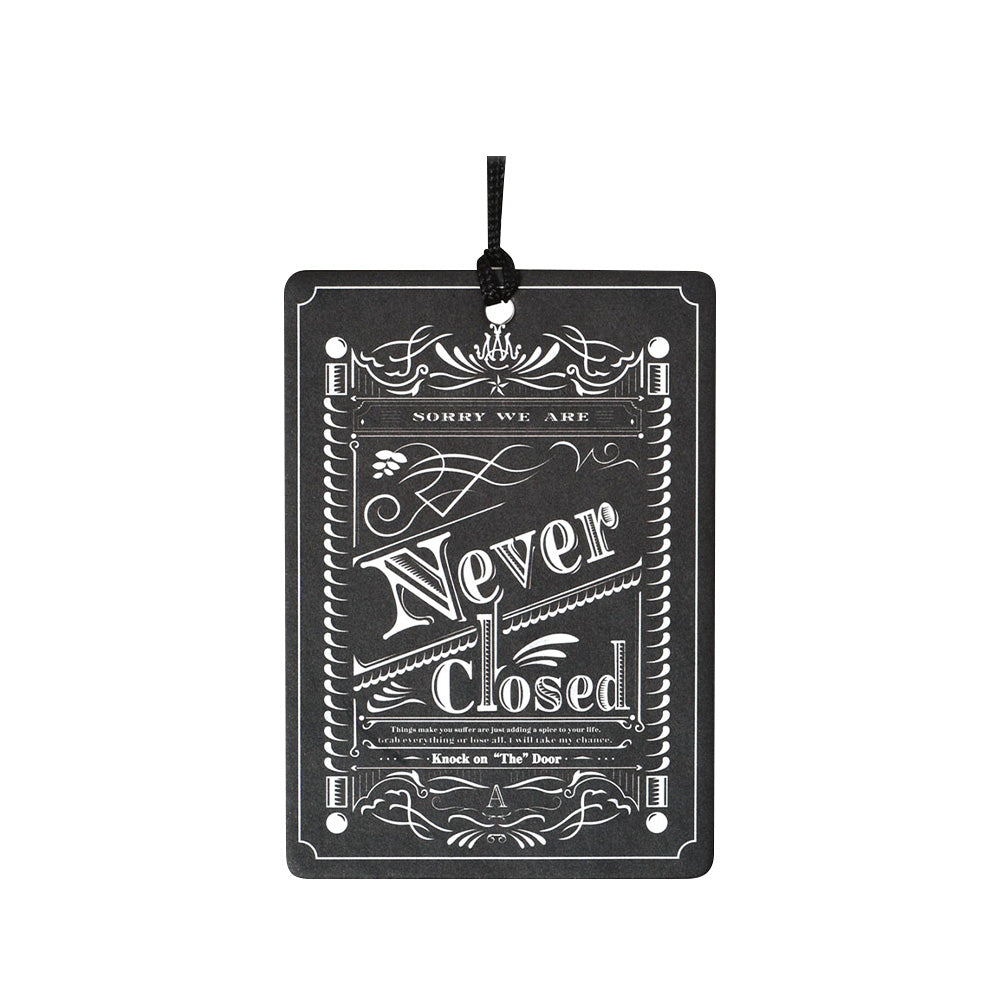 Sorry We're Never Closed Air Freshener Knock on the Door