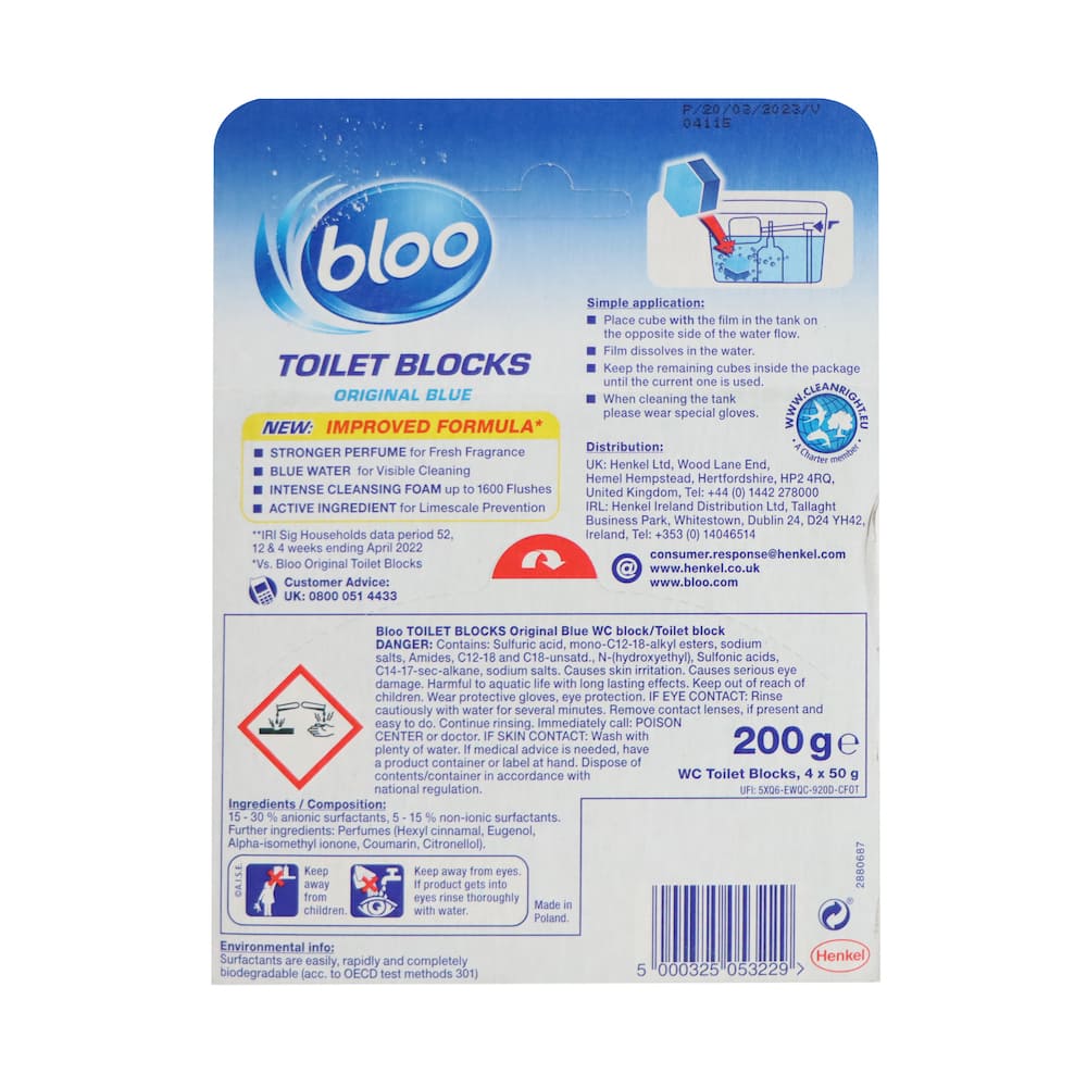 Bloo 除水垢雙效潔廁方塊 4個裝