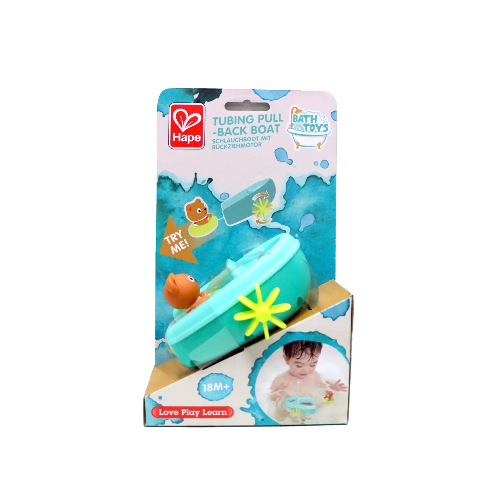 Hape Toys - Tubing Pull-back Boat (18M+)