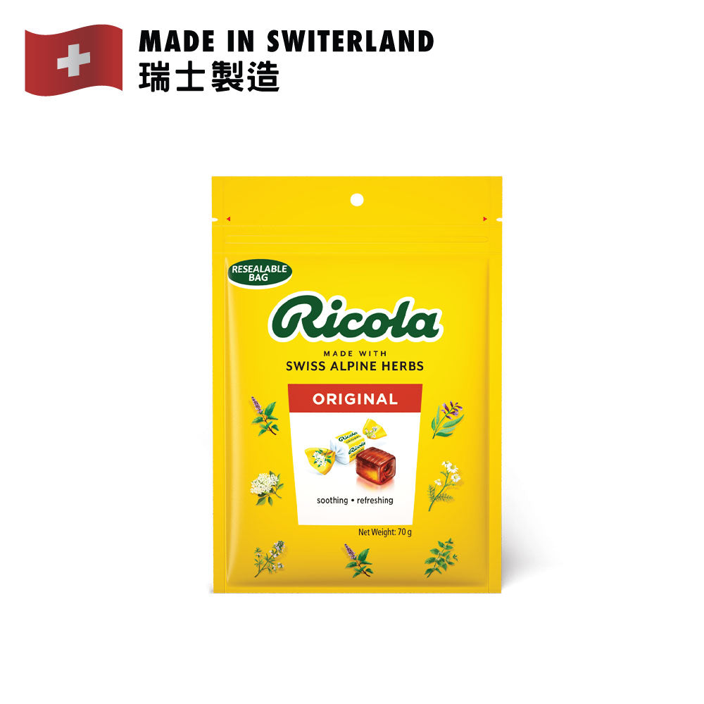 利口樂 袋裝經典原味香草潤喉糖 70克