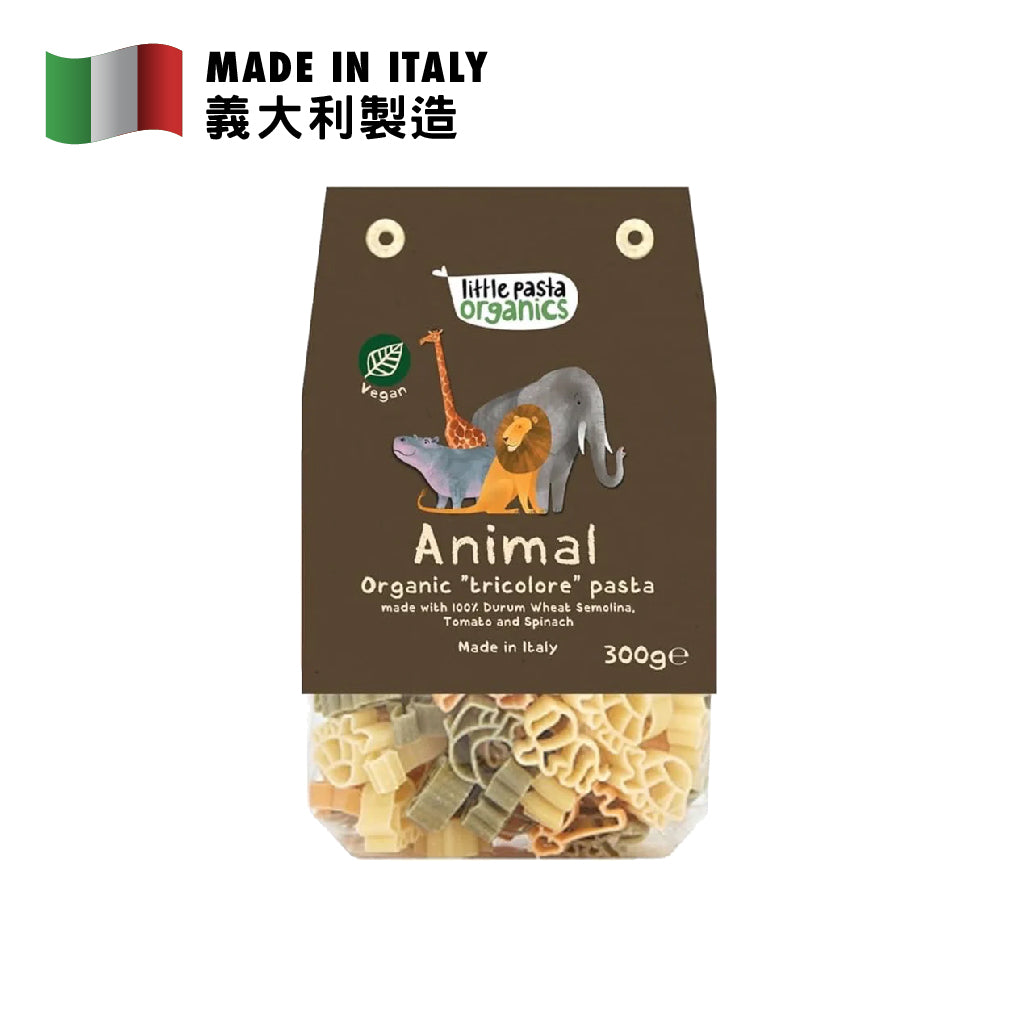 Little Pasta Organics 有機動物型意粉 (菠菜及蕃茄味) 300克