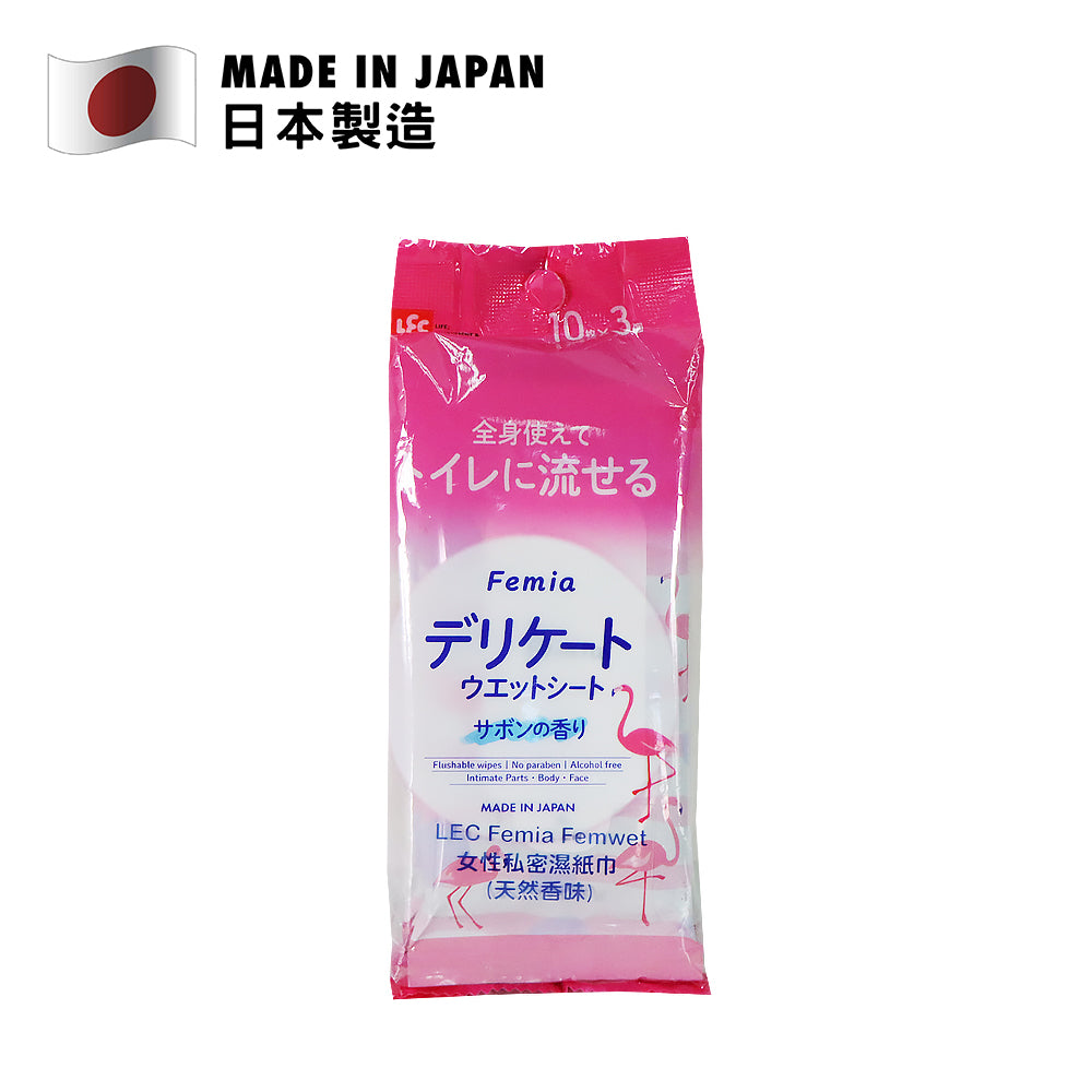 LEC Femia Femwet 女性私密濕紙巾 (清爽皂香)10張x3包