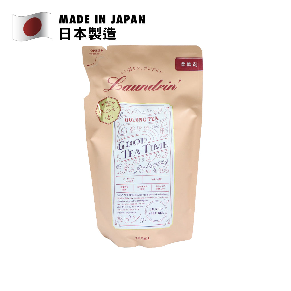 Laundrin 衣物香水柔順劑補充裝(清幽烏龍茶香) 480毫升