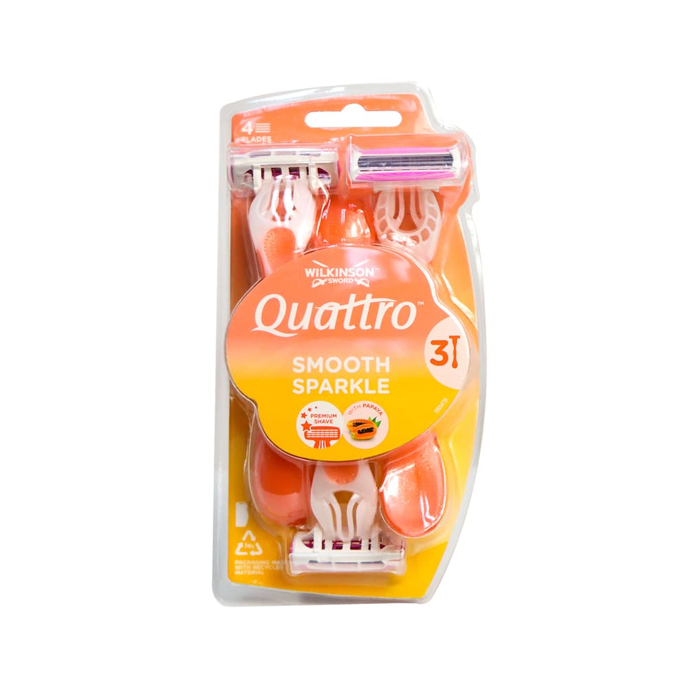 Wilkinson Sword Quattro for Women Sparkle Razor 3pcs
