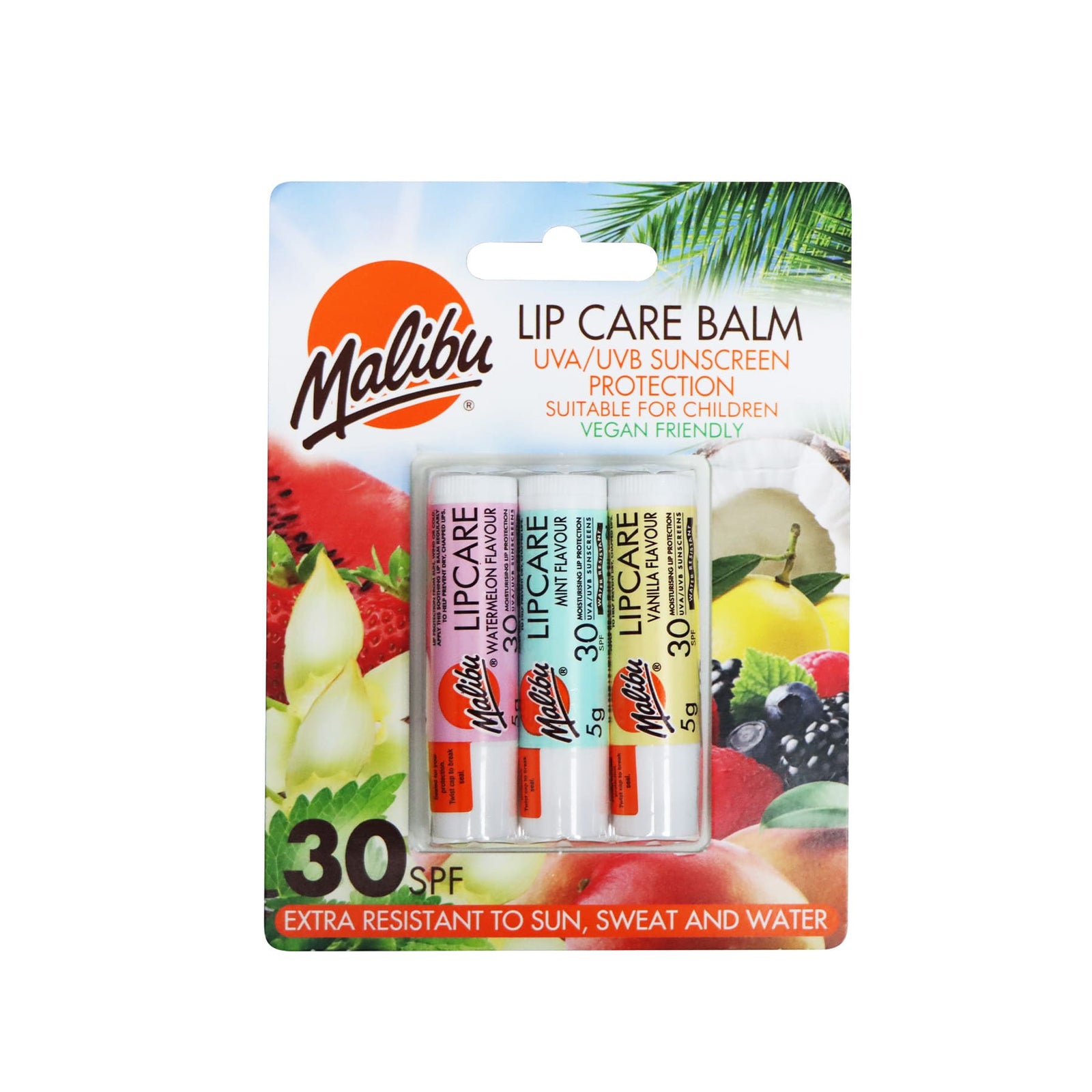 Malibu SPF30 Lip Care Balm 3pcs
