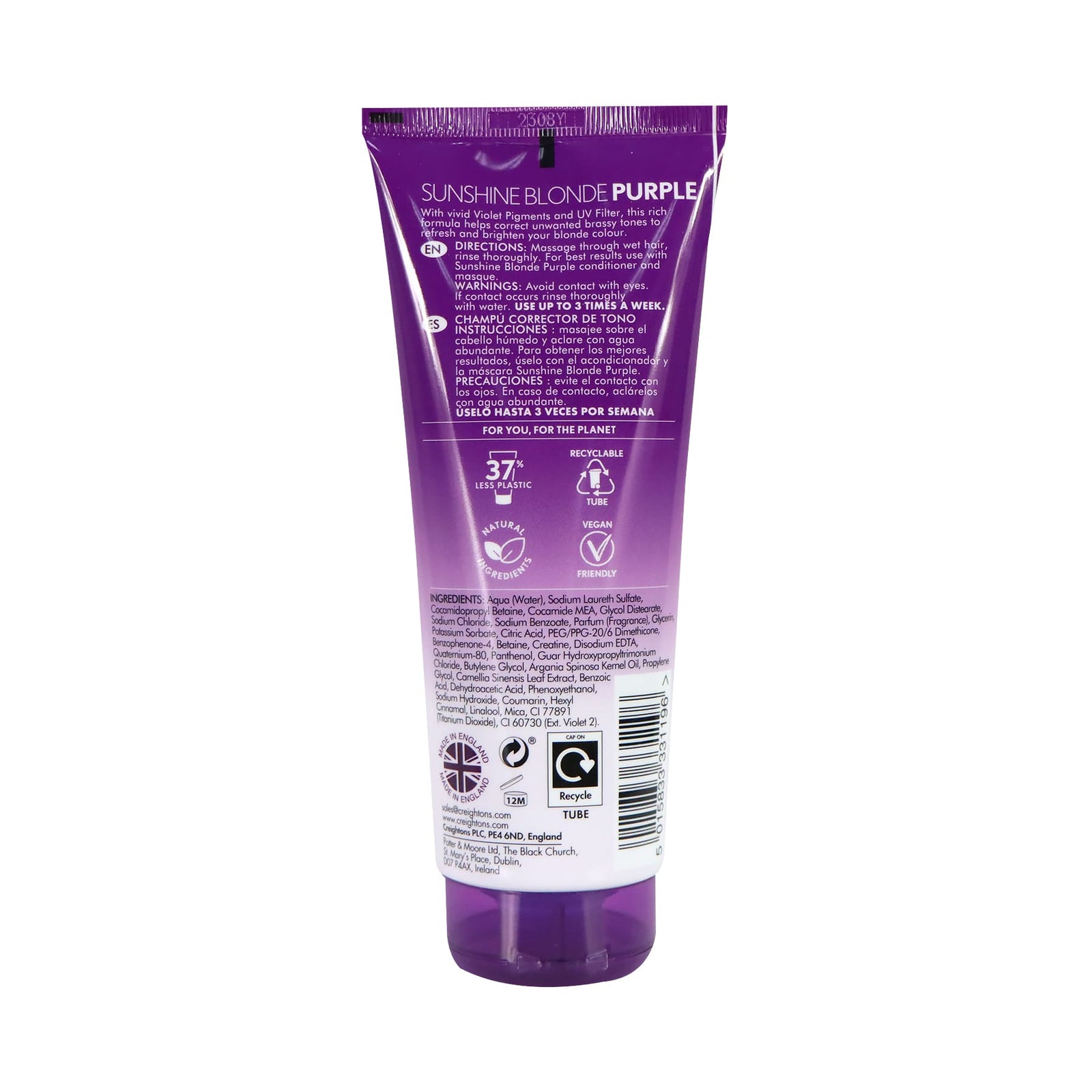 Creightons Sunshine Blonde Purple Shampoo 200ml