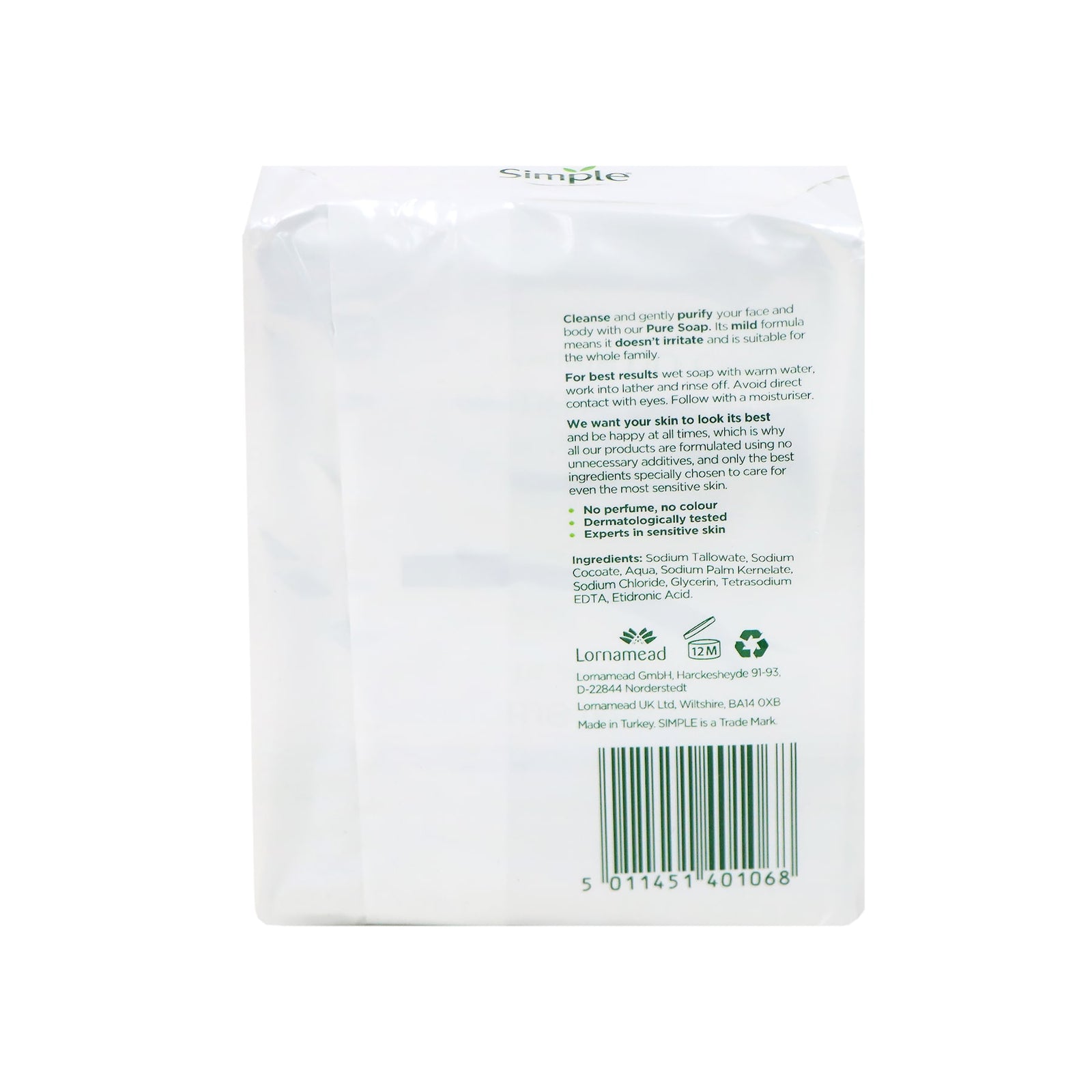 Simple 防敏親膚肥皂 2件裝