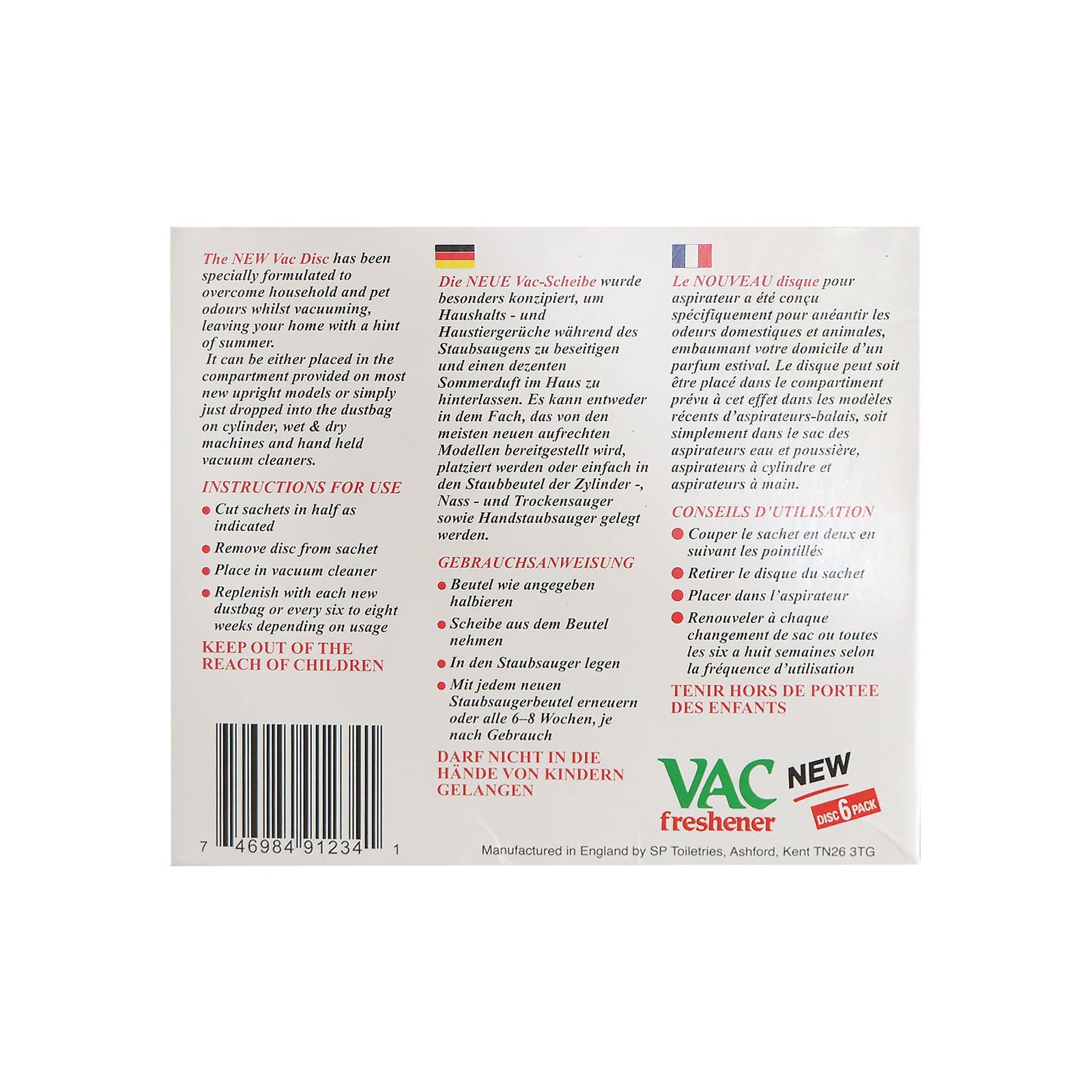 Vac Freshener Summer Meadow 6pcs