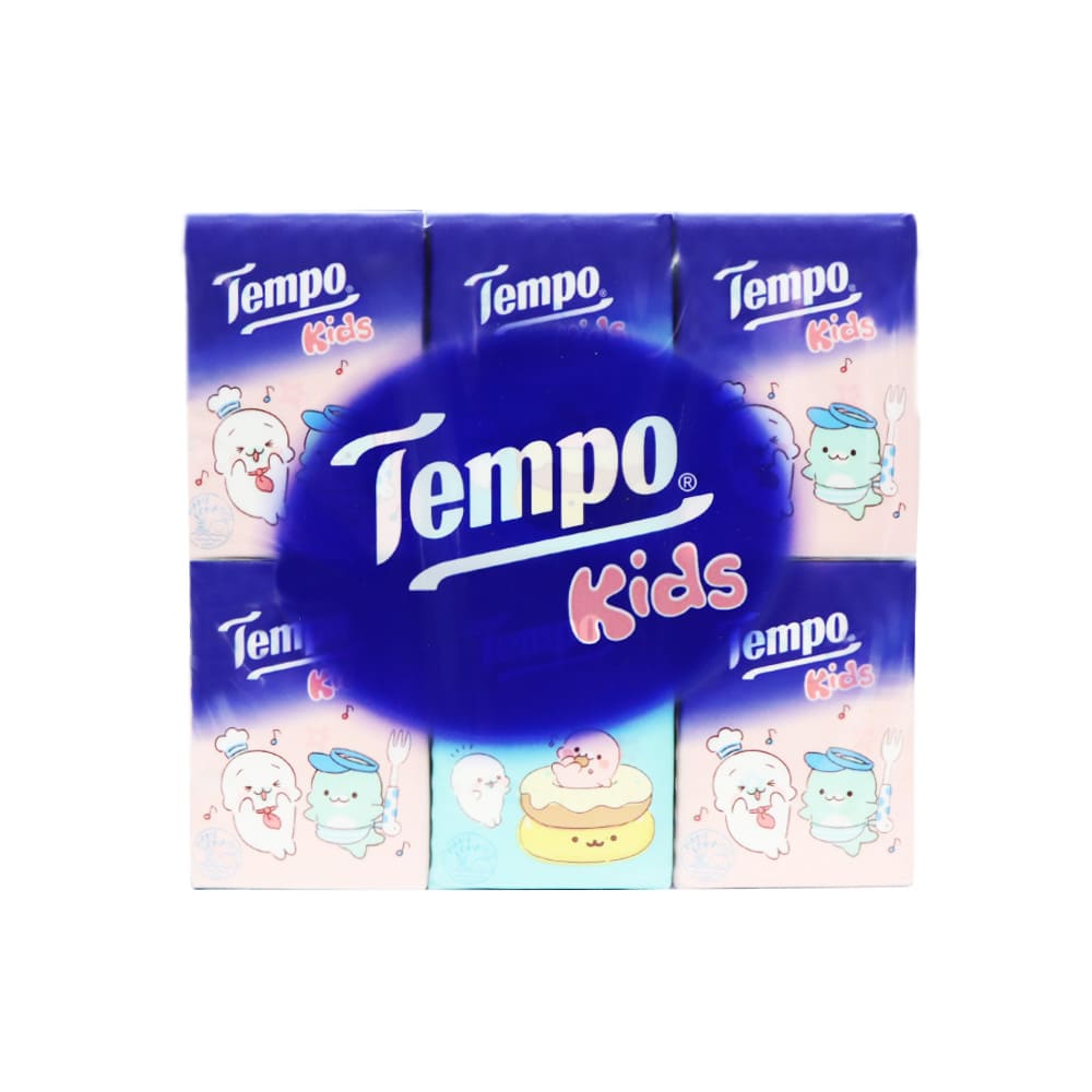 Tempo得寶 兒童版小海豹迷你裝紙手巾-天然無香 (7片x12包裝)