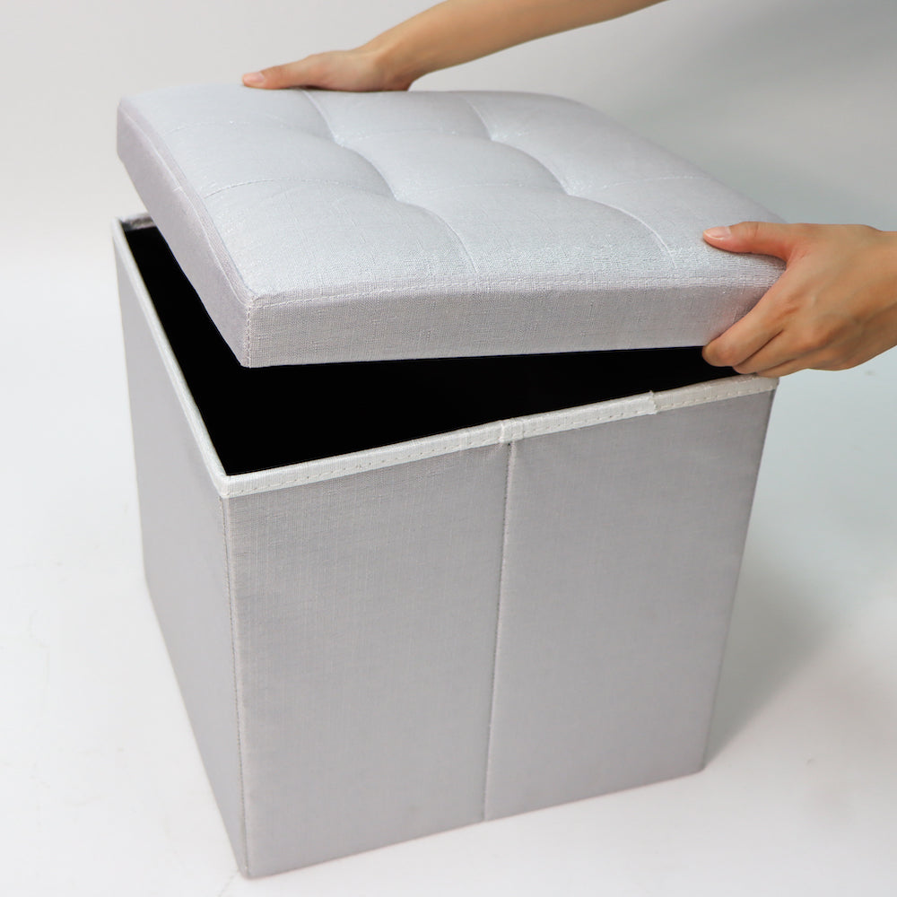 收納凳折疊設計,無需工具組裝