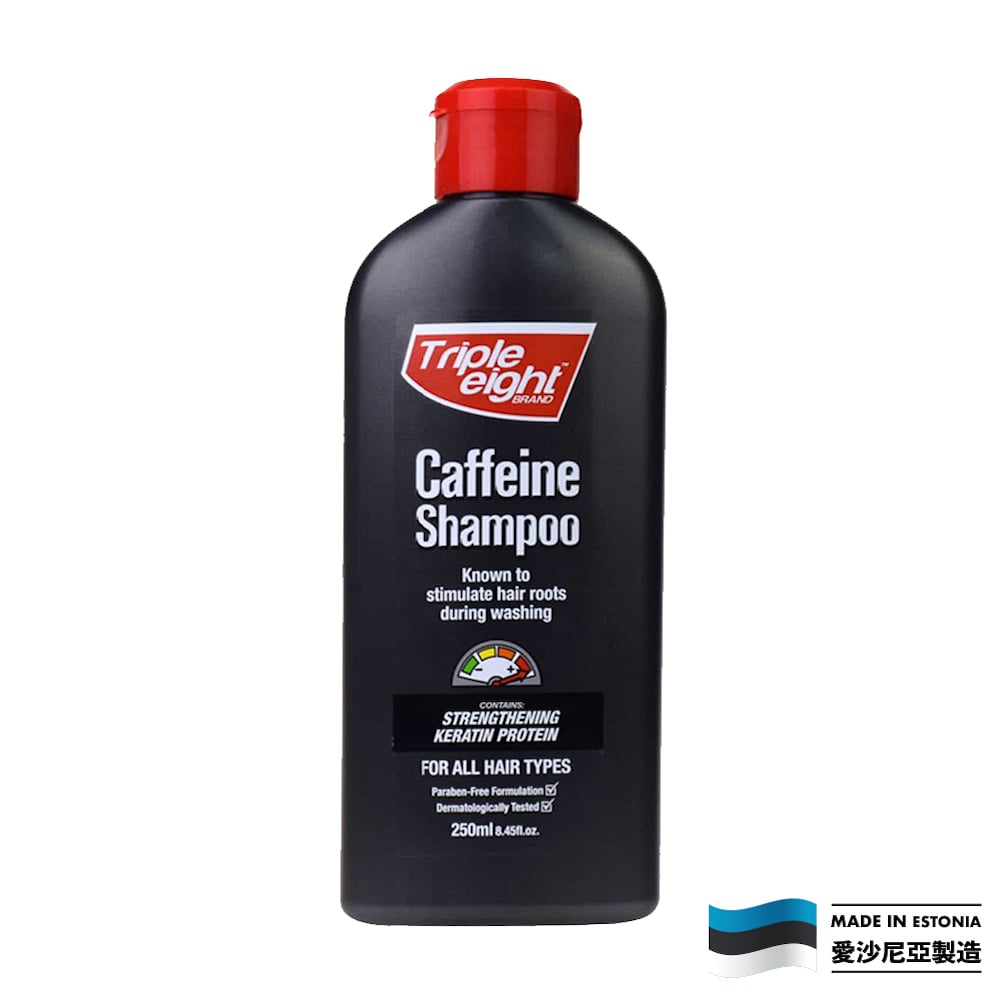 Triple Eight 咖啡因促進生髮洗頭水 包裝正面