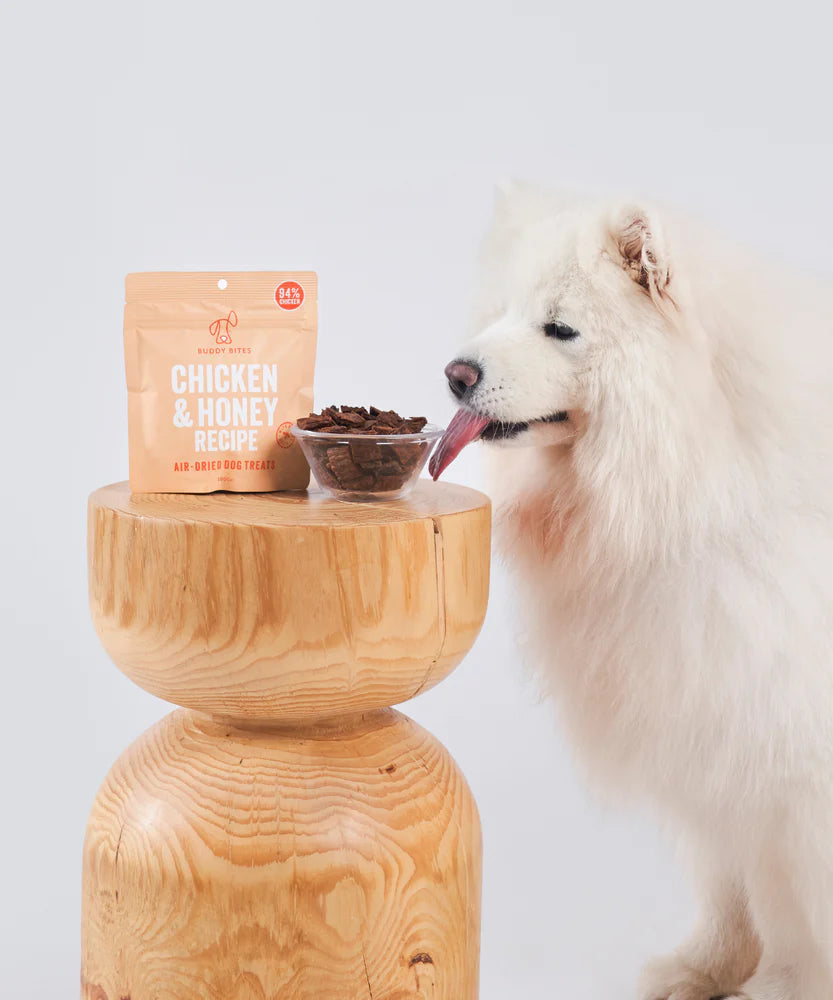 Buddy Bites 天然風乾麥蘆卡蜂蜜雞肉狗狗零食 100克