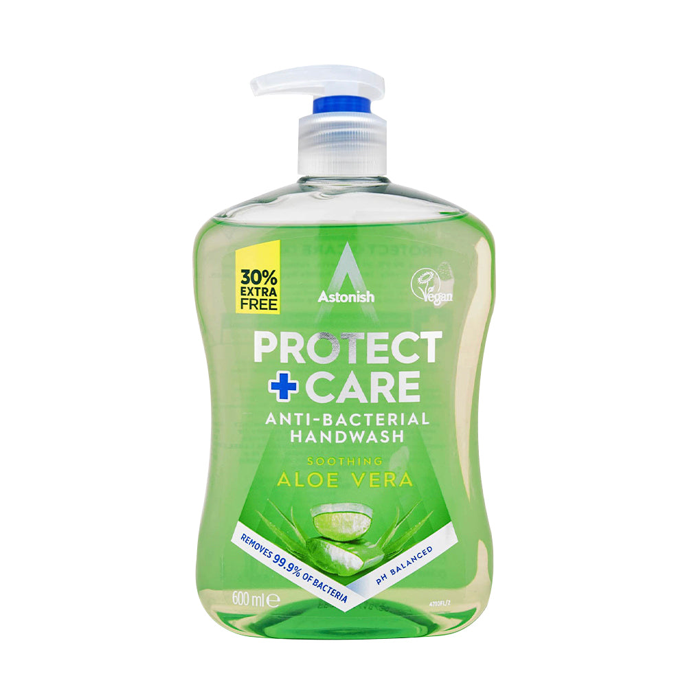 Astonish Protect and Care Antibacterial Handwash + Aloe Vera 600ml