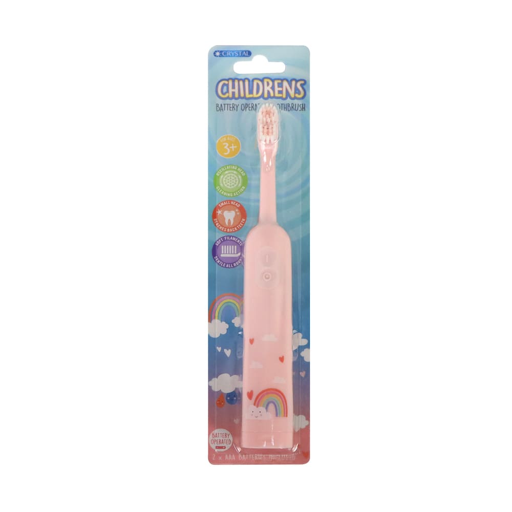 Crystal Childrens Battery Operated Toothbrush (Pink)