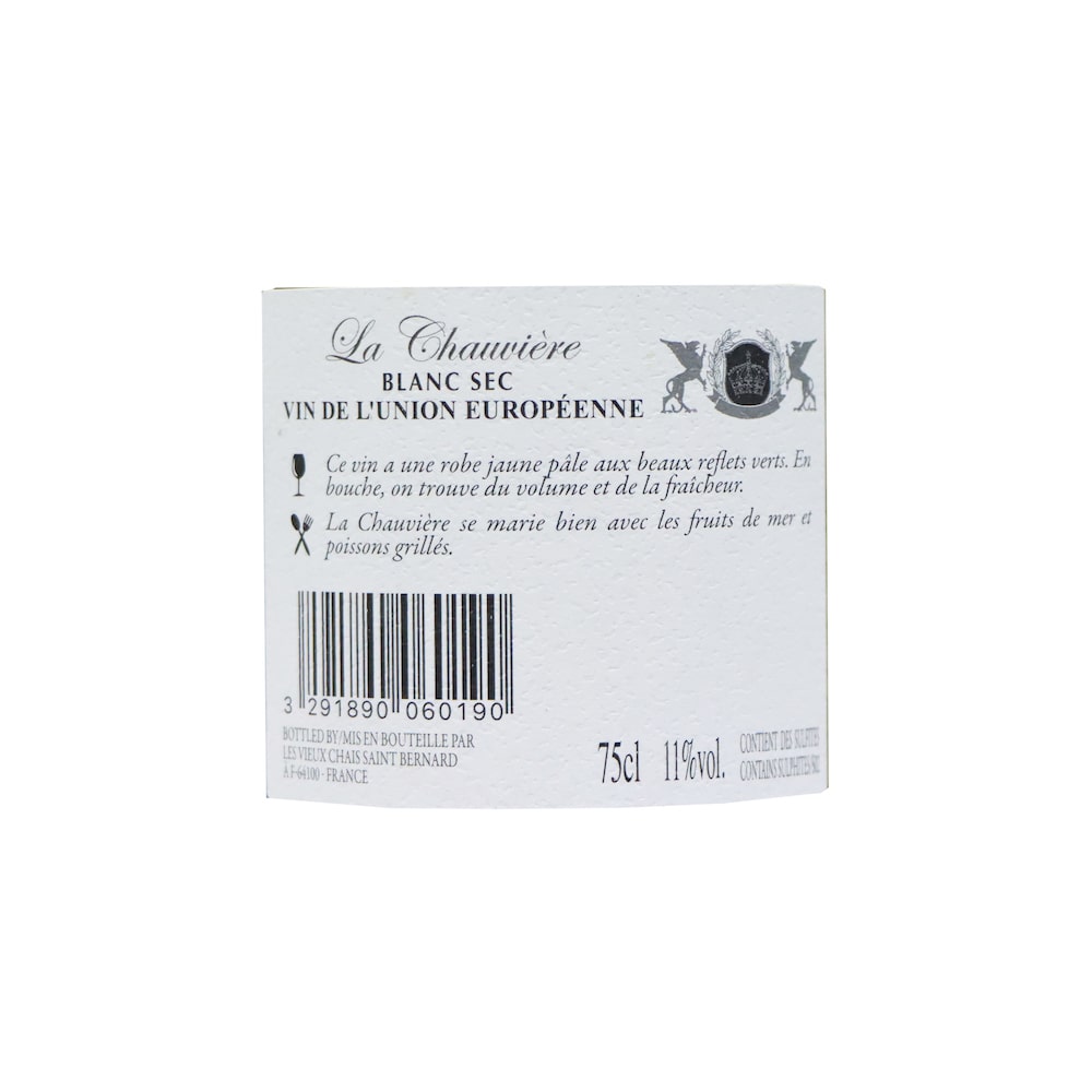 Vin de France La Chauviere Blanc Sec  750ml