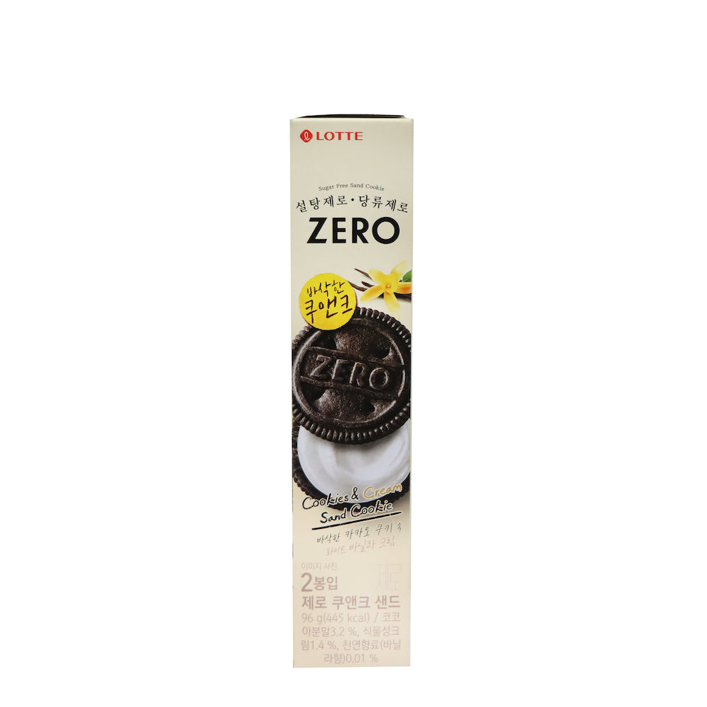LOTTE Zero Cookies & Cream Sand Cookie 96g
