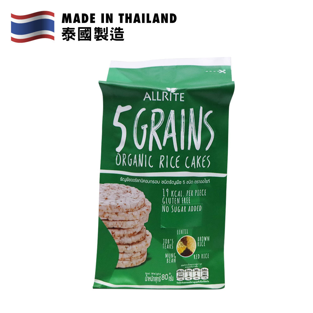 ALLRITE Organic 5 Grains Rice Cakes 76g