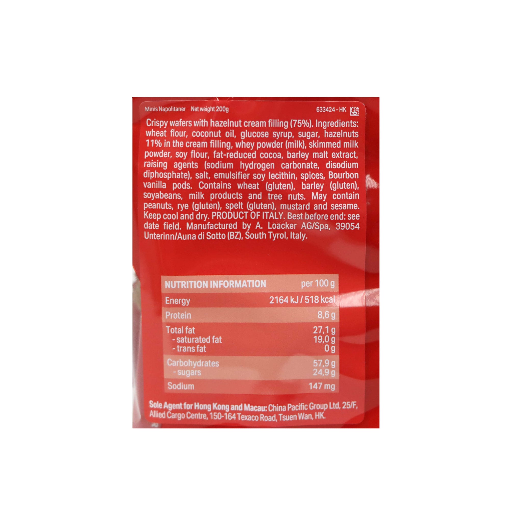 Loacker Minis Napolitaner 20 Individual Packs