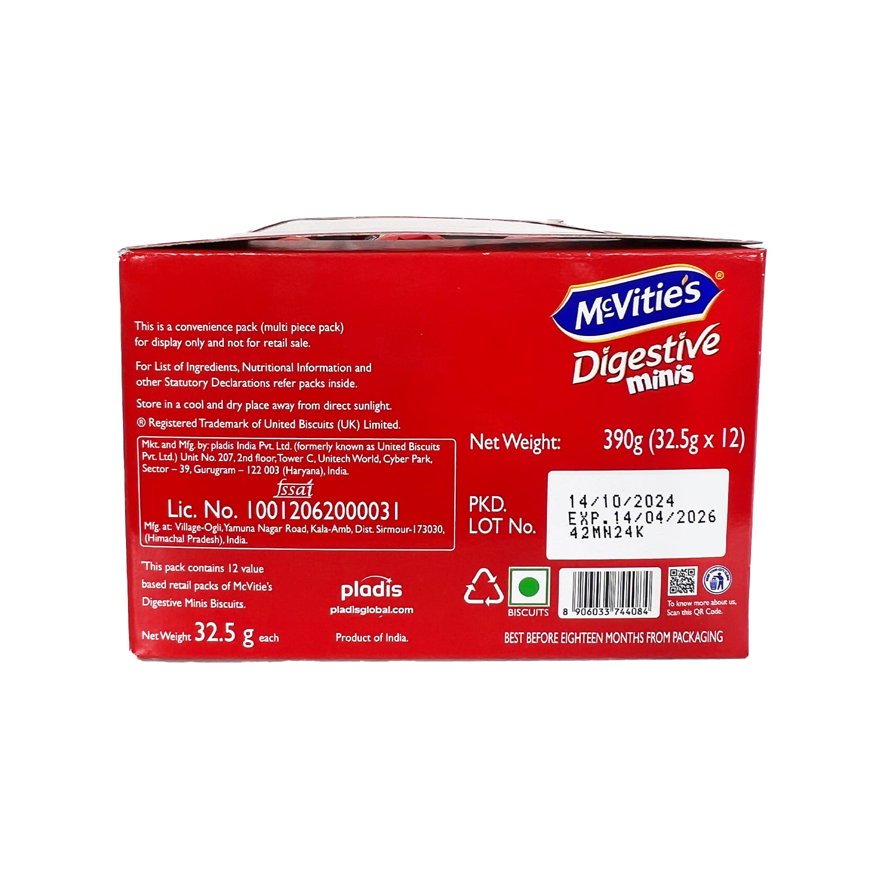 Mcvitie's Digestives Minis (12 Packs) 390g