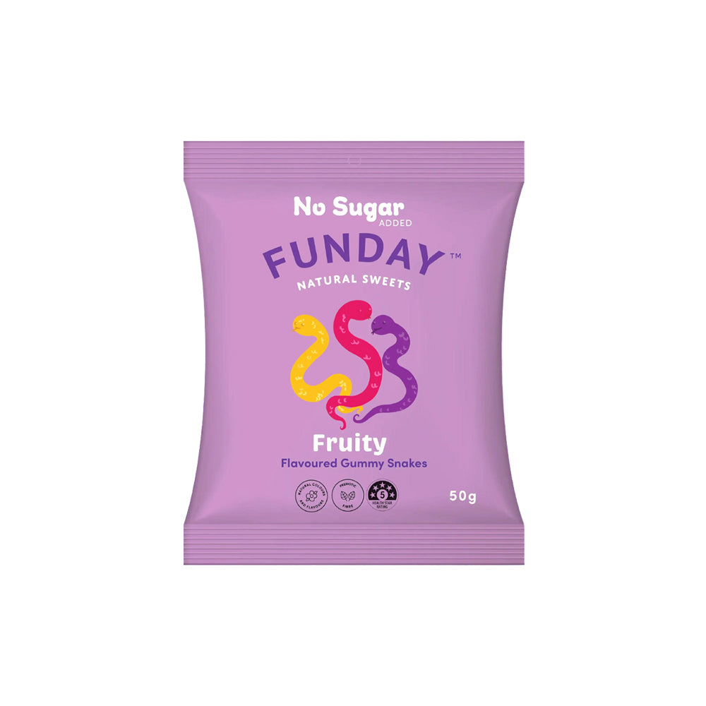 Funday Sweet Fruity Gummy Snakes 50g