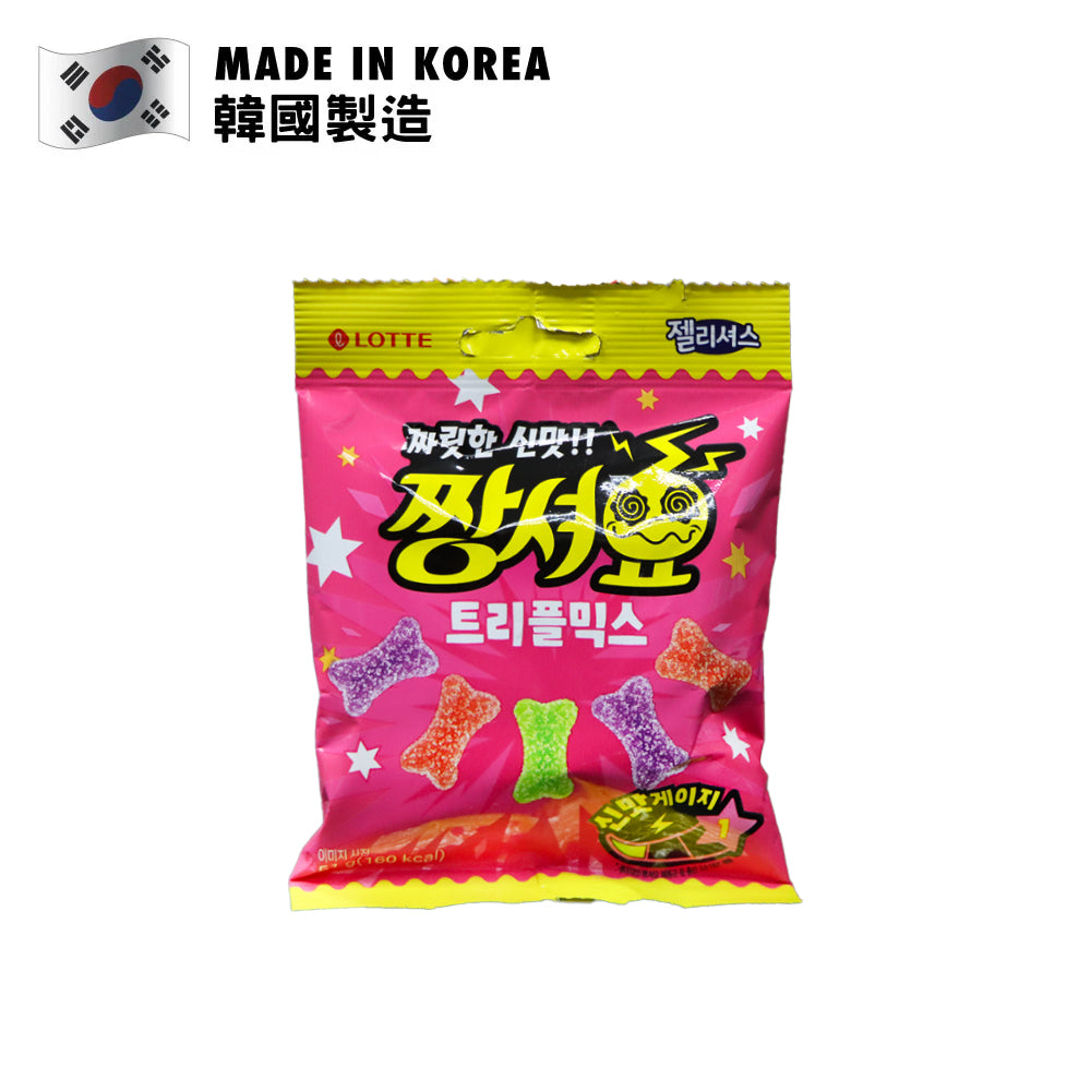 Lotte Jellycious Mix Fruits Flavored Sour Gummies 51g