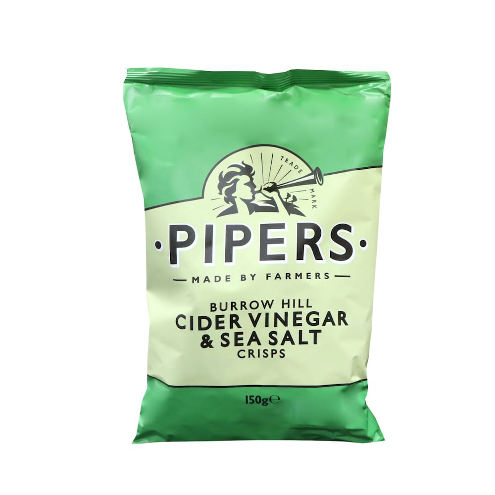 Pipers Crisps Potato Chips Cider Vinegar & Sea Salt 150g