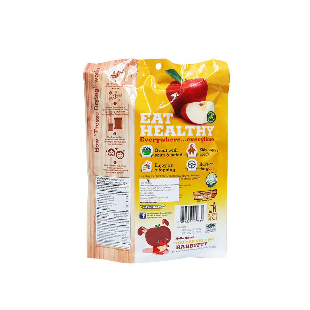 Greenday Happy Fruit Farm Crispy Apple (11g x 4 Bags)