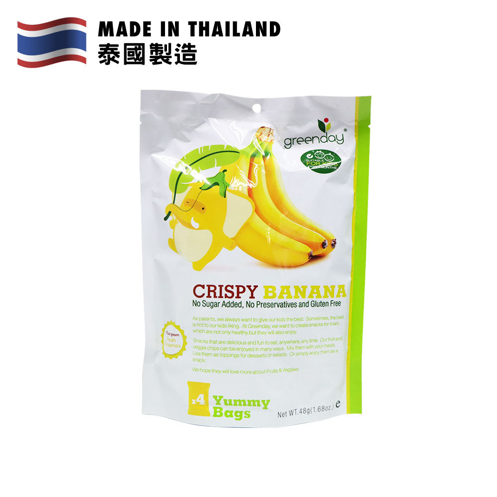 Greenday Happy Fruit Farm Crispy Banana (12g x 4 Bags)