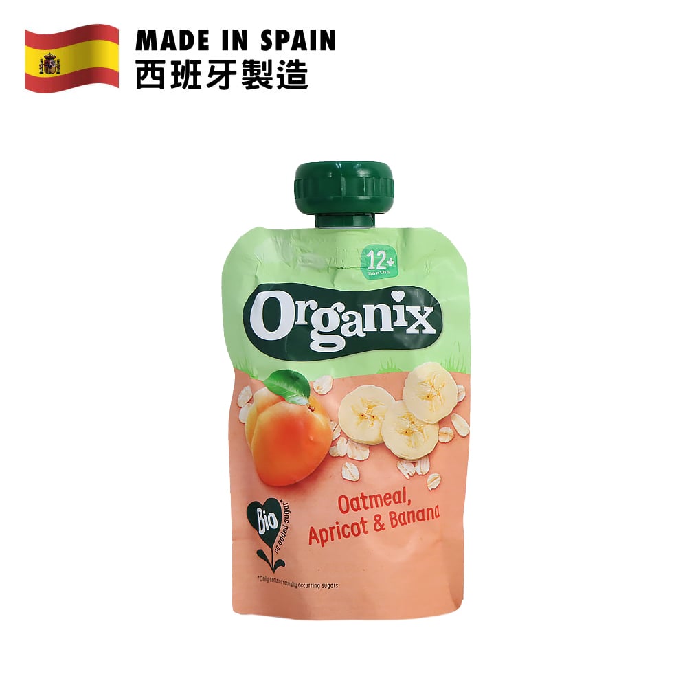 Organix 燕麥片、杏桃及香蕉果蓉 100克