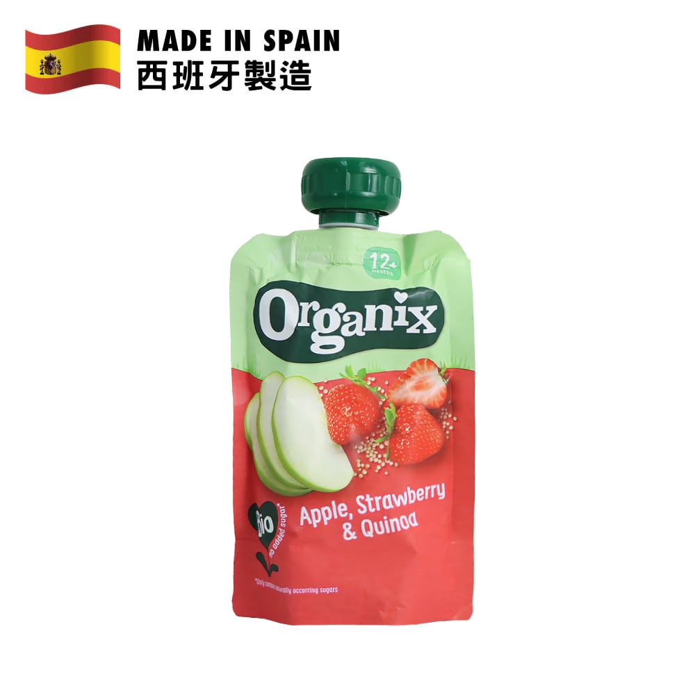 Organix 蘋果、士多啤梨及藜麥果蓉 100克