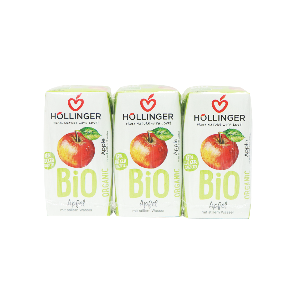 Hollinger Organic Cloudy Apple Juice 3 x 200ml