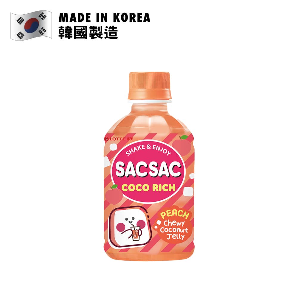 Lotte 樂天 粒粒椰果飲品 蜜桃味 280毫升