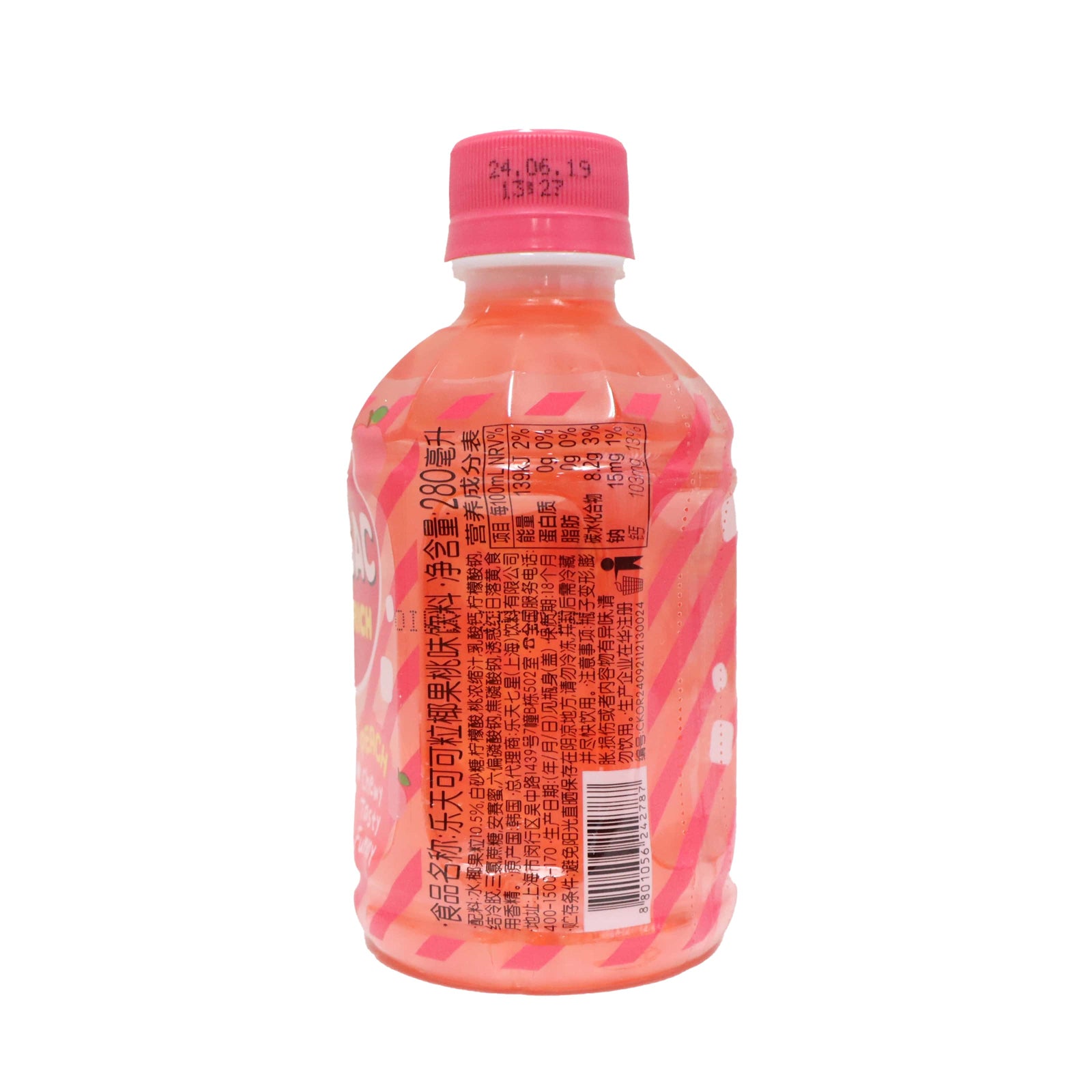 Lotte 樂天 粒粒椰果飲品 蜜桃味 280毫升