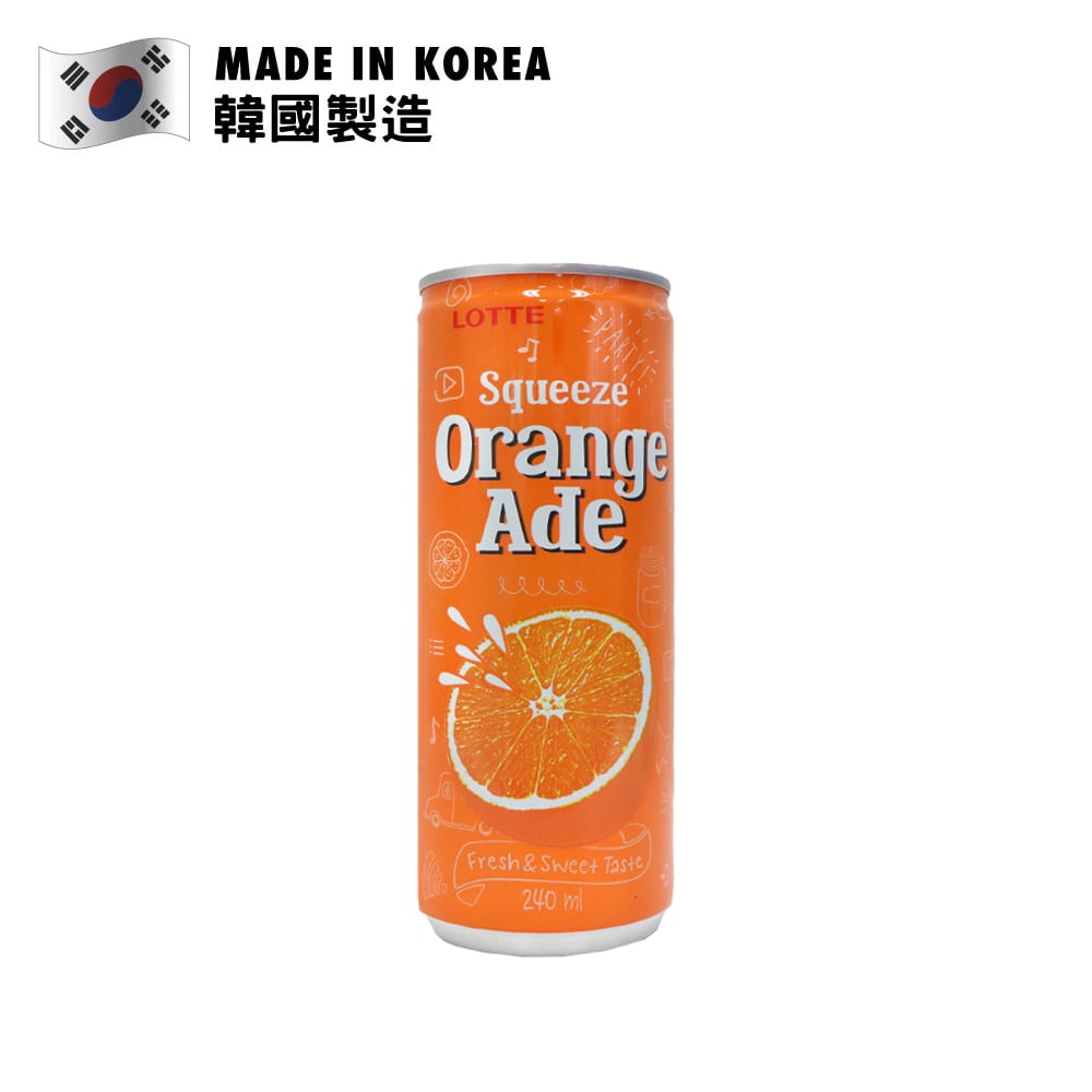Lotte Squeeze Orange Ade Juice Drink 240ml