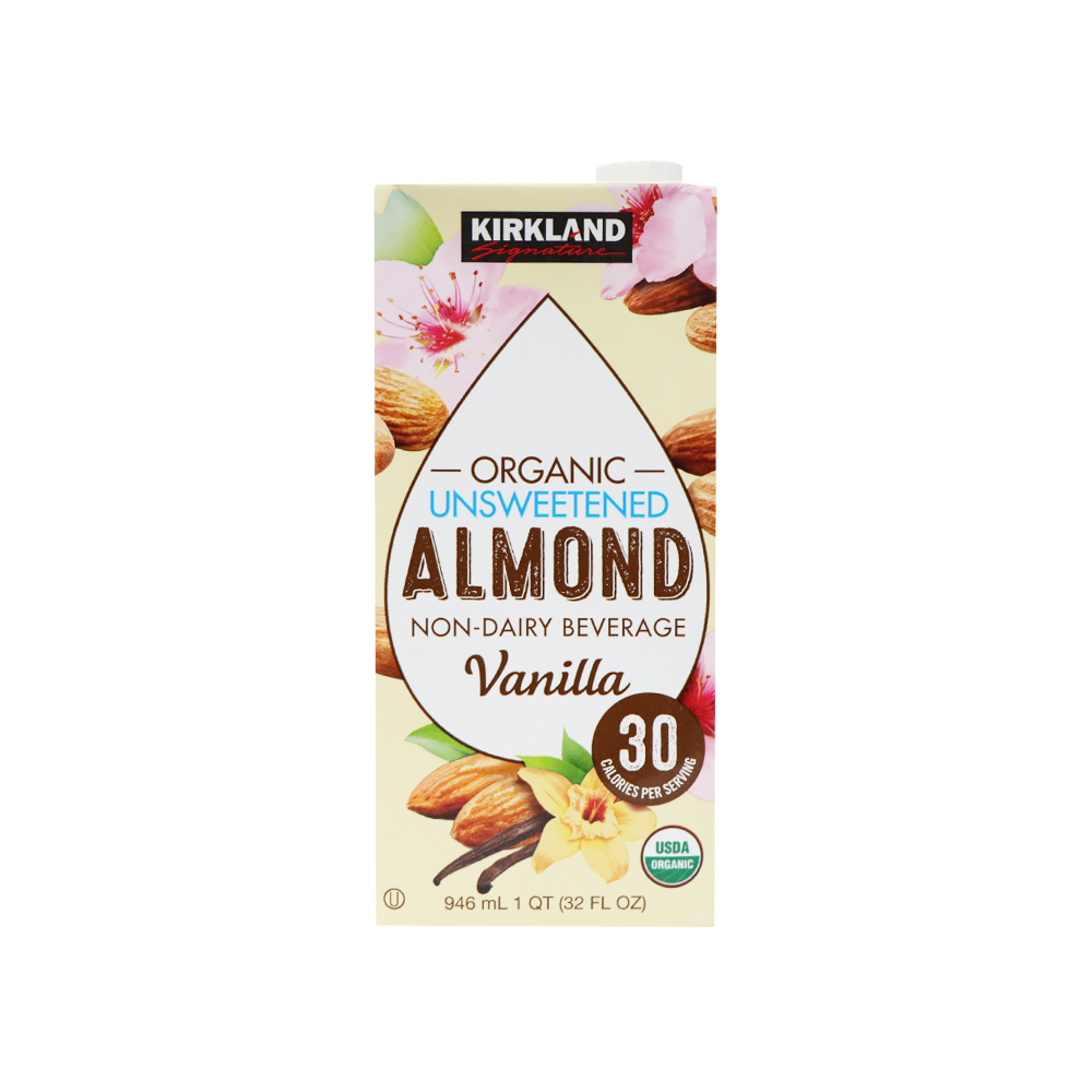 Kirkland Organic Unsweetened Almond Drink Vanilla Flavour 946ml
