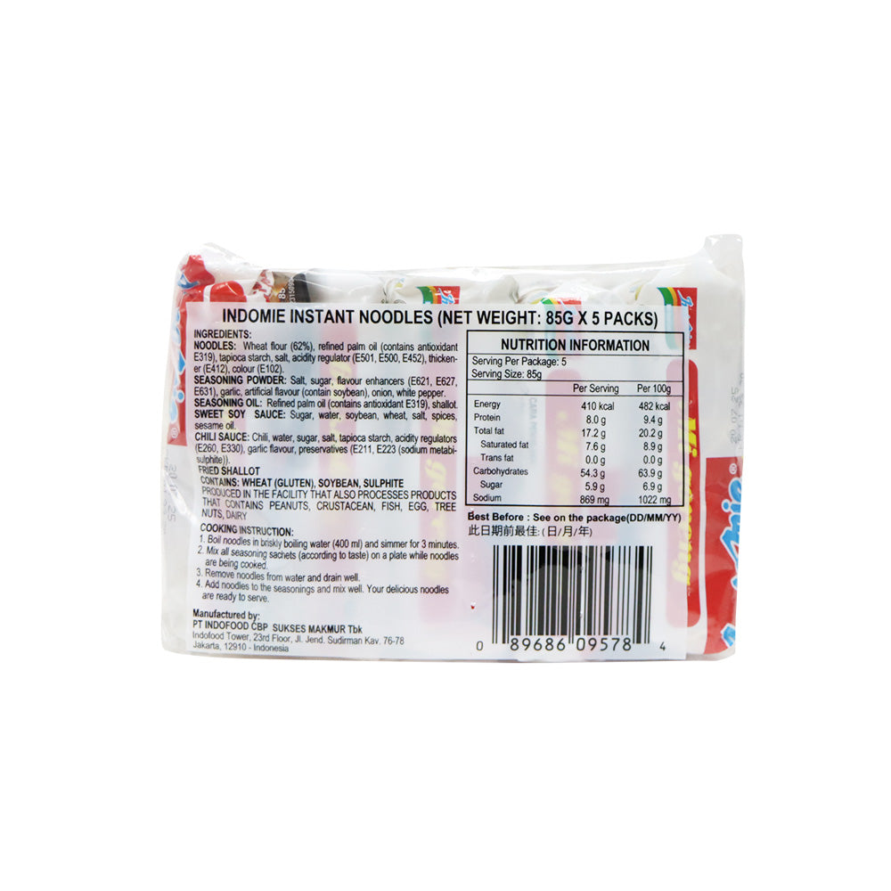 Indomie 營多印尼撈麵 5包裝 85克 x 5包
